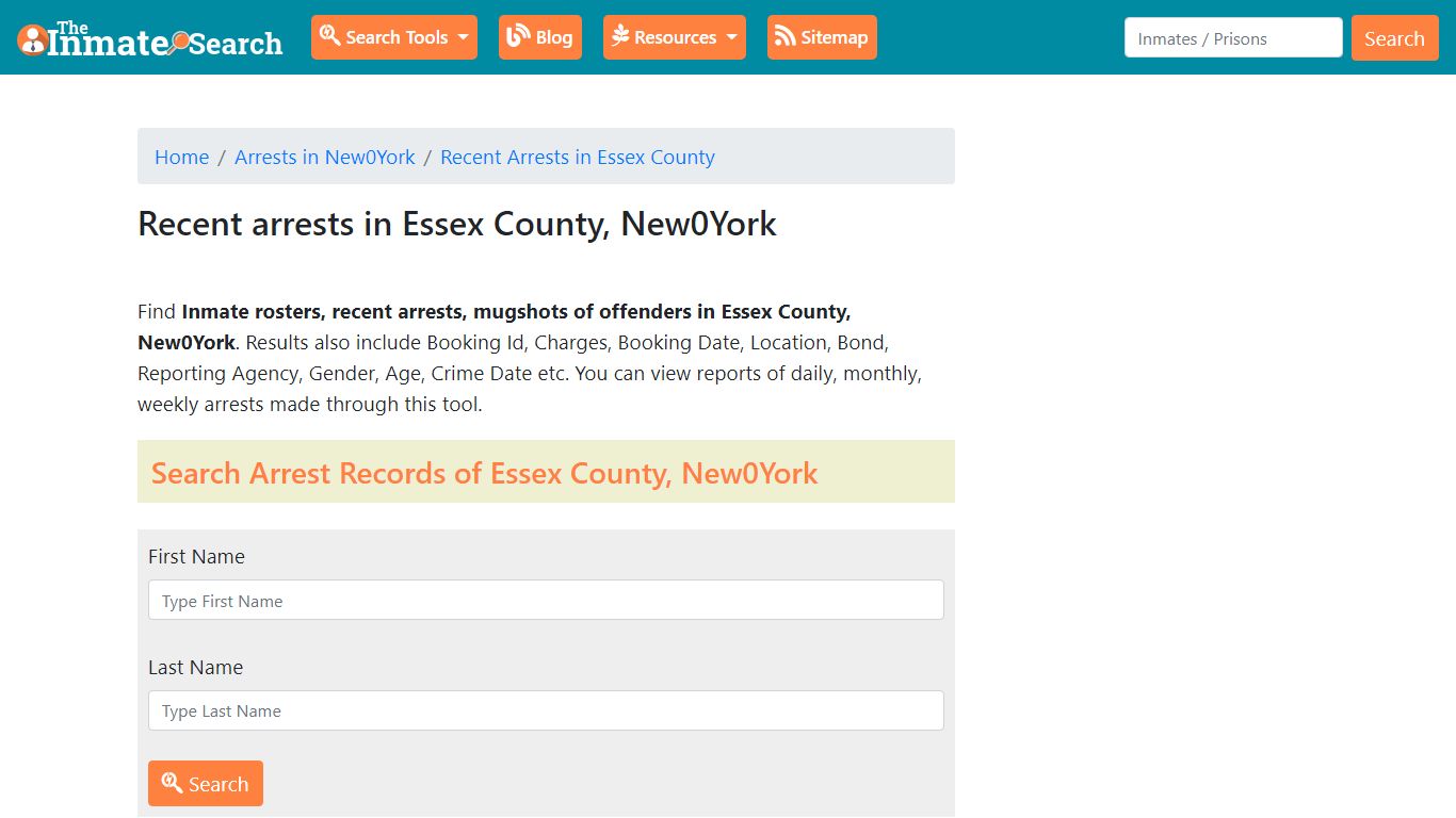 Recent arrests in Essex County, New York - theinmatesearch.net